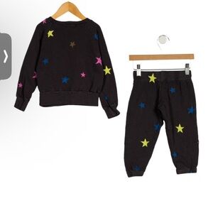 Monrow Kids Matching Set - Black with Stars